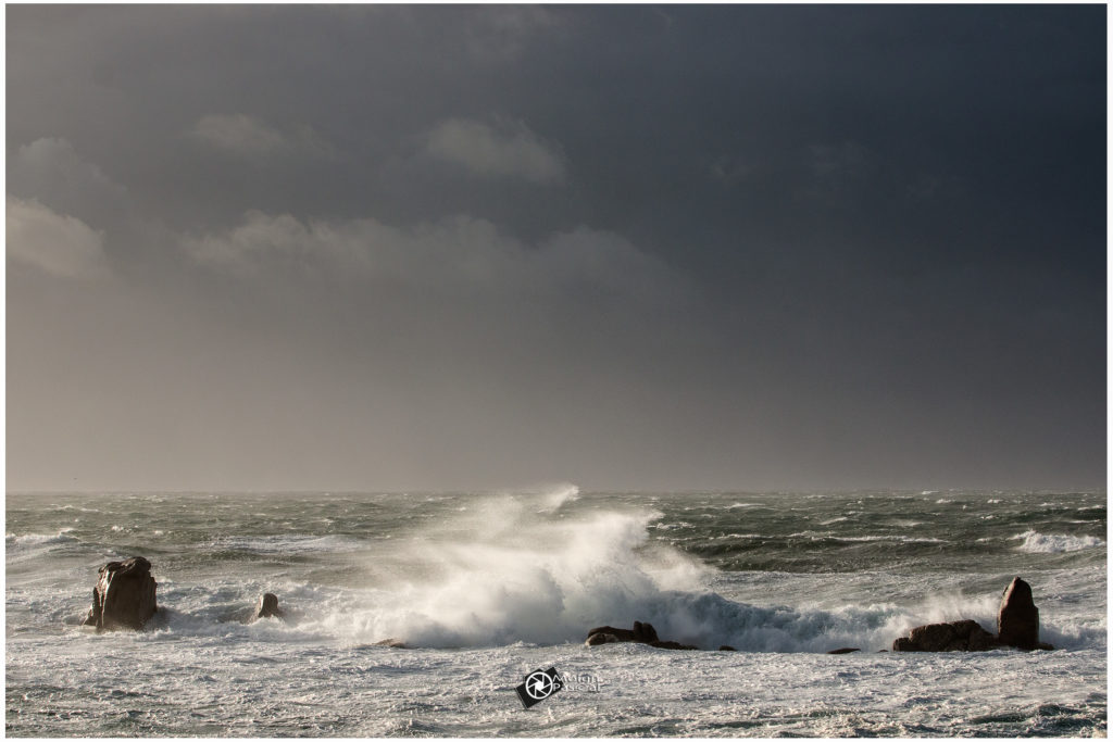 Pleine mer pointe de Beg Ar Vir. Tempête Alex, Lampaul-Plouarzel 2020
©Pascal Moign